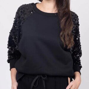 Charlo Coco Sequin Sweater Black